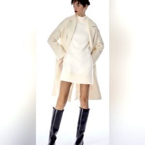 Zara Cream Turtleneck sweater dress